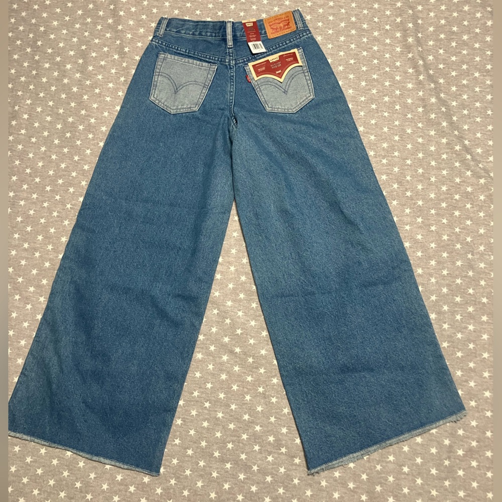 Levi's 94’ Wide Leg Jeans Junior 14 Blue Denim Cotton High Rise Skate Grunge